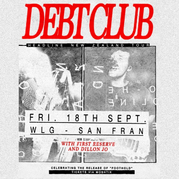Debt Club - Foothold Release Tour live at San Fran - Concert poster
