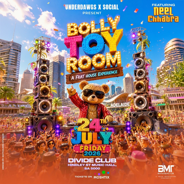 BOLLY TOY ROOM FT. NEEL CHHABRA live at Hindley St Music Hall - Concert poster