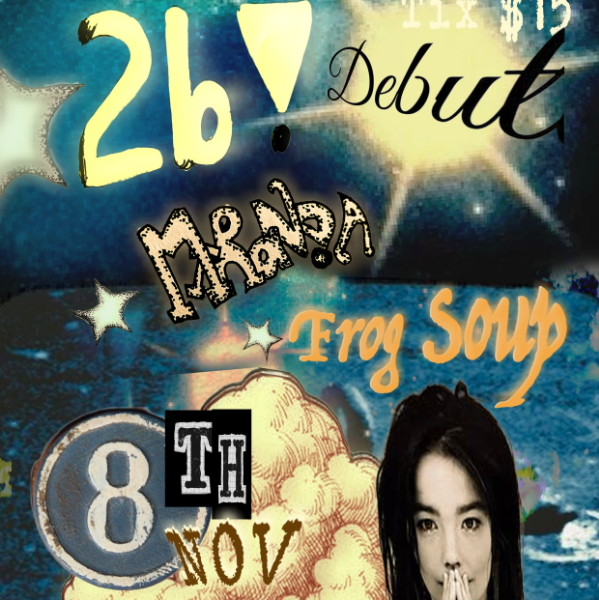2b debut with Miran.da and Frog Soup live at Society City Wollongong - Concert poster