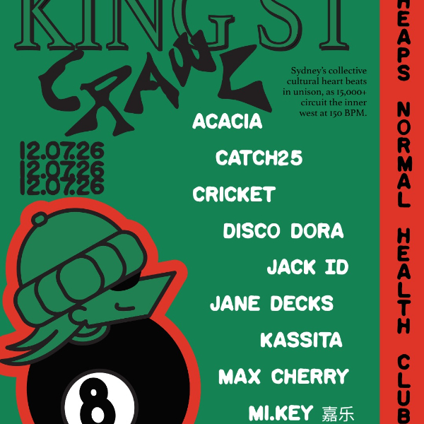 KING ST CRAWL live at Heaps Normal Health Club - Concert poster