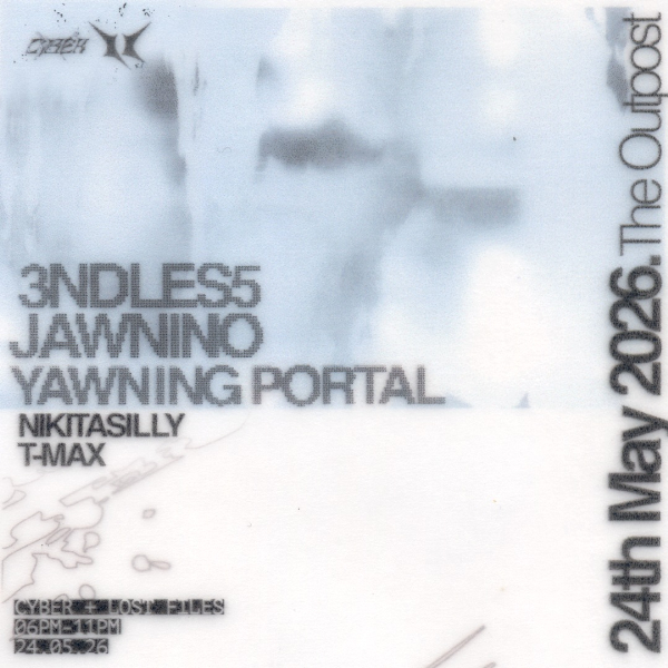 JAWNINO + 3NDLES5 + YAWNING PORTAL live at The Outpost - Concert poster