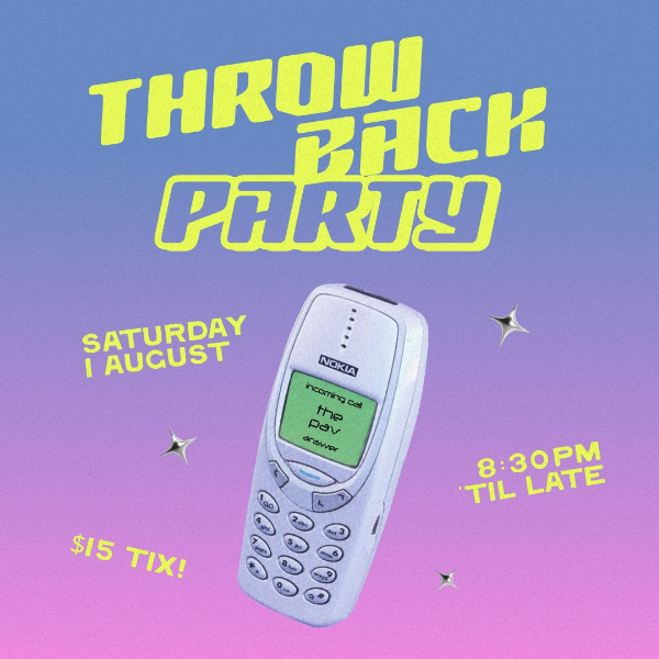 Throwback Party @ The Pav live at Busselton Pavilion - Concert poster