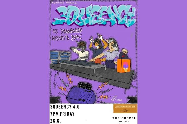 3QUEENCY 4.0 live at Brunswick Ballroom - Concert poster