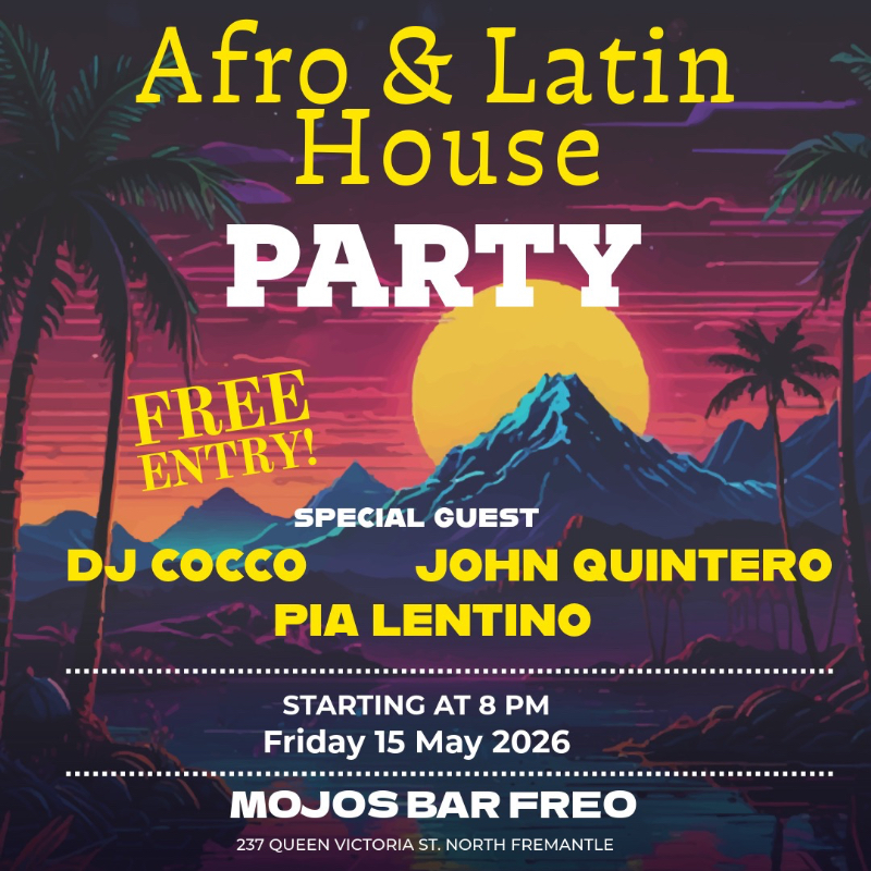 AFRO LATIN HOUSE PARTY live at MOJO'S BAR - Concert poster