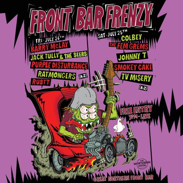FRONT BAR FRENZY live at The Northern - Concert poster