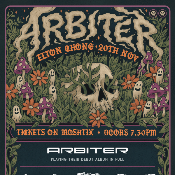 Arbiter: Performing Their Debut Album in Full. live at Elton chong - Concert poster