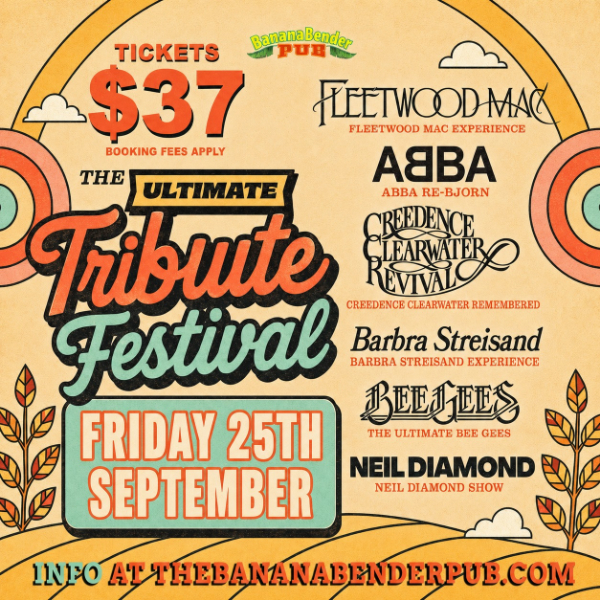 The Ultimate Tribute Festival live at The Shed at Banana Bender Pub - Concert poster
