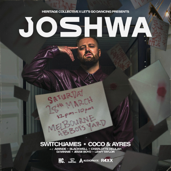 Joshwa @ Abbots Yard, Melbourne live at Abbots Yard in Abbotsford on March 28, 2026 - Concert poster
