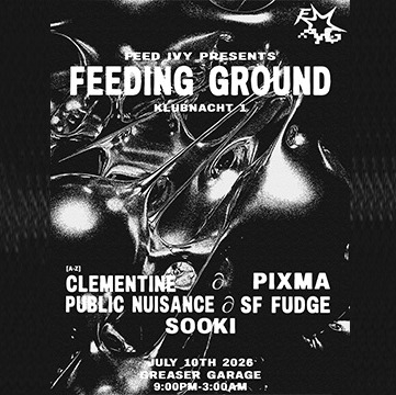 FEEDING GROUND ✼ Feed Ivy ✼ Greaser Garage 10.07 live at Greaser Bar - Concert poster