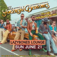 The Yachtski Brothers live at Lazybones Lounge Restaurant & Bar - Concert poster