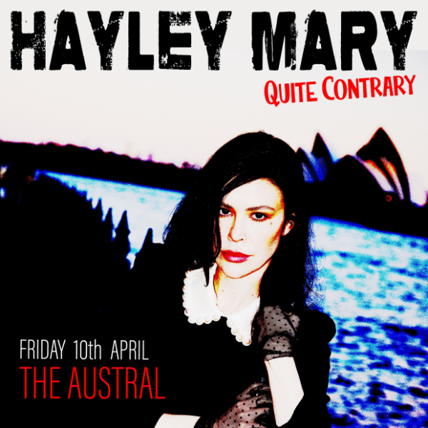 HAYLEY MARY - QUITE CONTRARY (18+) live at The Austral Hotel in Adelaide on April 10, 2026 - Concert poster
