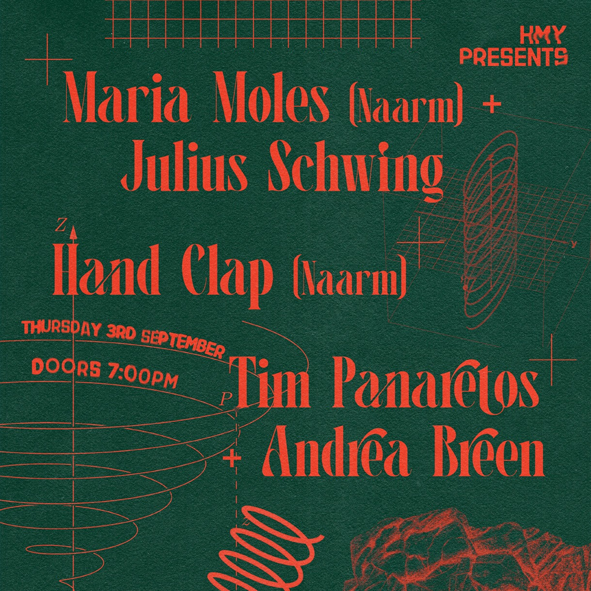 Maria Moles (Naarm) + Julius Schwing | Hand Clap (Naarm) | Tim Panaretos + Andrea Breen live at Altar Bar - Concert poster