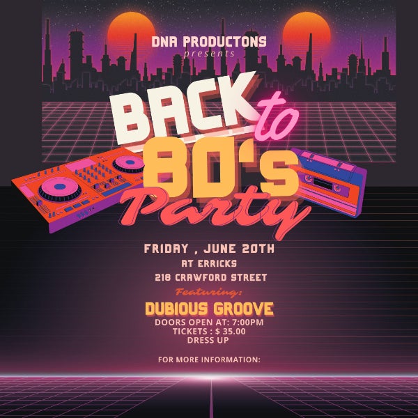 Back to the 80’s Party