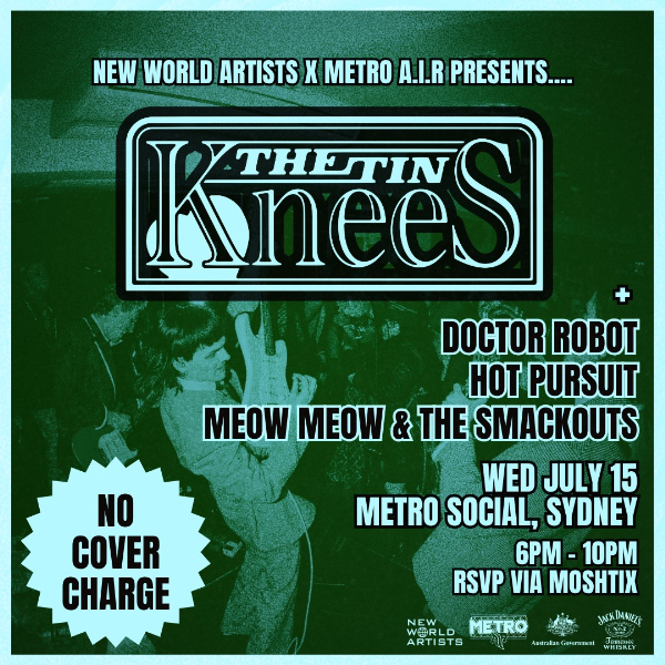 The Tin Knees w/ Doctor Robot // Hot Pursuit // Meow Meow & The Smackouts live at Metro Social - Concert poster