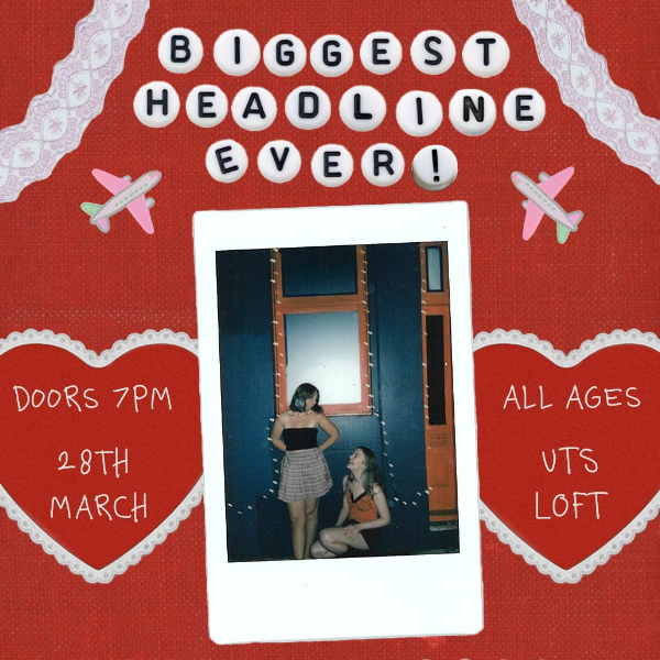 anna dine x cate guirguis launch party: biggest headline ever! live at The Loft on Broadway in Ultimo on March 28, 2026 - Concert poster