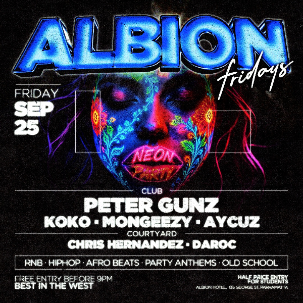 Albion Fridays ft. Neon Party live at The Albion Hotel - Concert poster