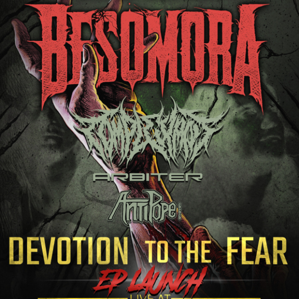 Besomora Devotion to the Fear EP Launch live at Bootleggers - Concert poster