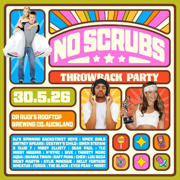 NO SCRUBS  - Auckland live at Dr. Rudi's in Auckland Central on May 30, 2026 - Concert poster