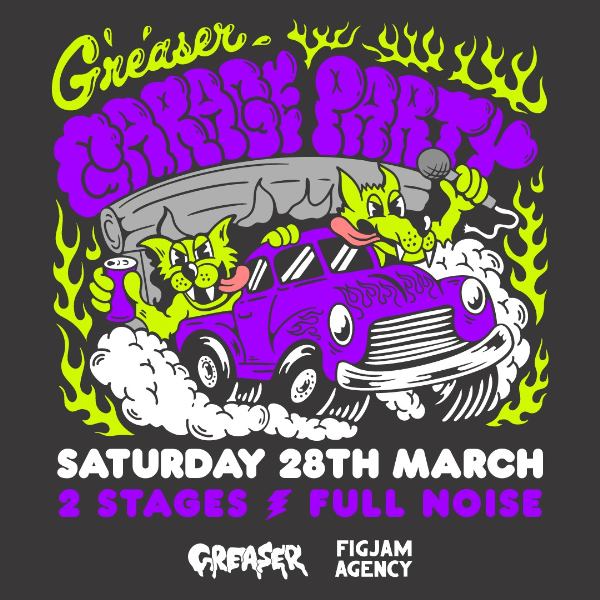 Greaser Garage Party live at Greaser Bar in Fortitude Valley on March 28, 2026 - Concert poster