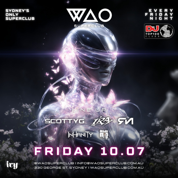 FRI 10 JULY - WAO SUPERCLUB @ IVY live at ivy Sydney - Concert poster