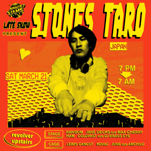 Stones Taro (JP) — Space Jams & The Late Show live at Revolver Nightclub in Melbourne on March 21, 2026 - Concert poster