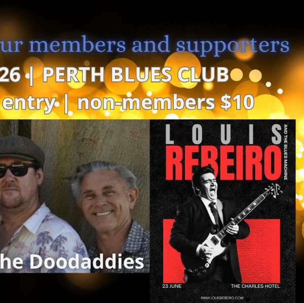 Diamond Dave & the Dooddadies + Louis Rebeiro & the Blues Machine live at The Charles Hotel - Concert poster
