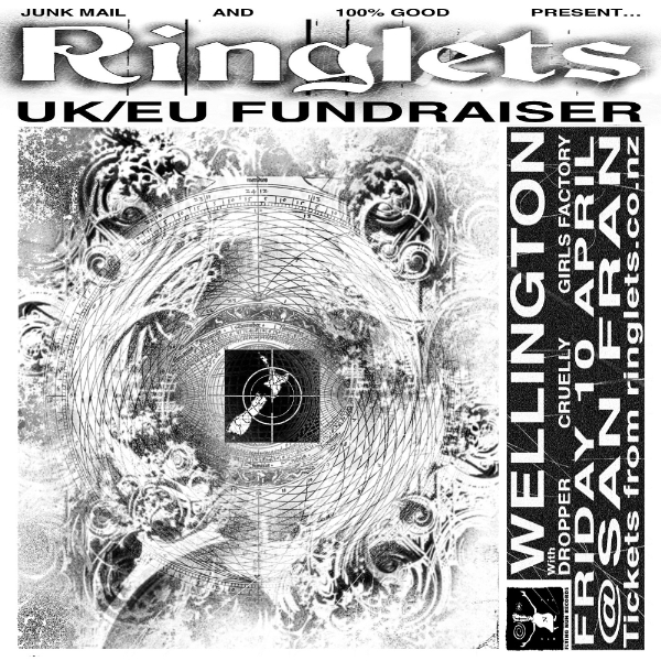 Ringlets UK/EU Fundraiser live at San Fran in Te Aro on April 10, 2026 - Concert poster