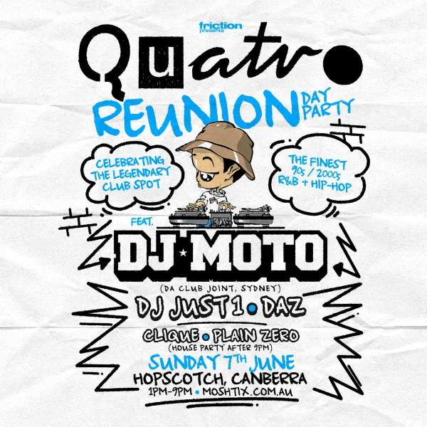 Quatro Reunion Day Party live at Hopscotch Bar - Concert poster
