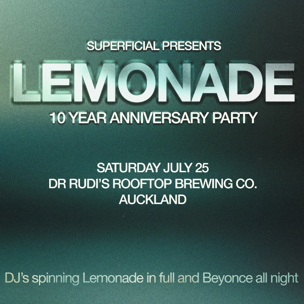 Lemonade: 10 Year Anniversary Party - Auckland live at Dr. Rudi's - Concert poster