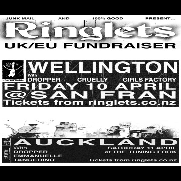 Ringlets UK/EU Fundraiser live at Various, NZ in  on April 10, 2026 - Concert poster