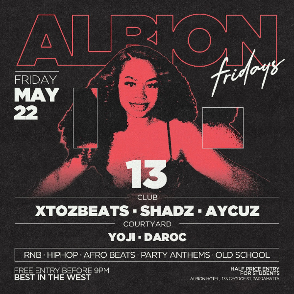 Albion Fridays ft. 13 live at The Albion Hotel - Concert poster