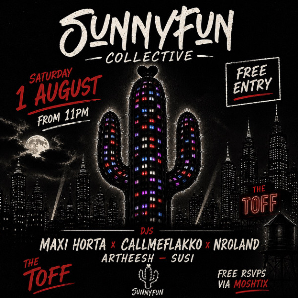 SUNNYFUN COLLECTIVE live at THE TOFF IN TOWN, MELBOURNE - Concert poster