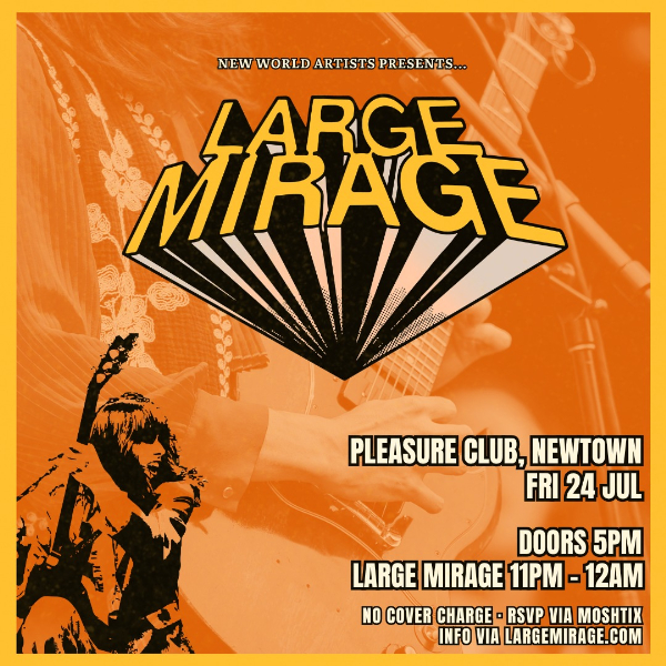 LARGE MIRAGE w/ Bübook live at Pleasure Club - Concert poster