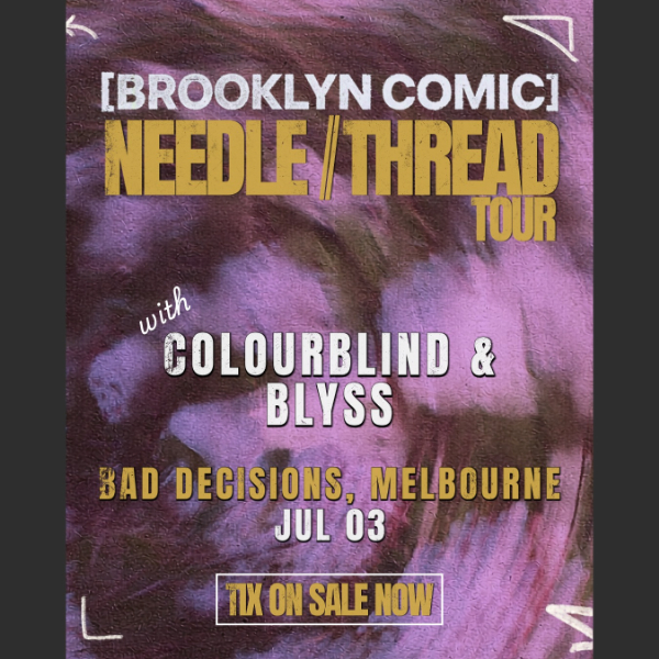 Brooklyn Comic - NEEDLE//THREAD TOUR live at Bad Decisions Bar - Concert poster