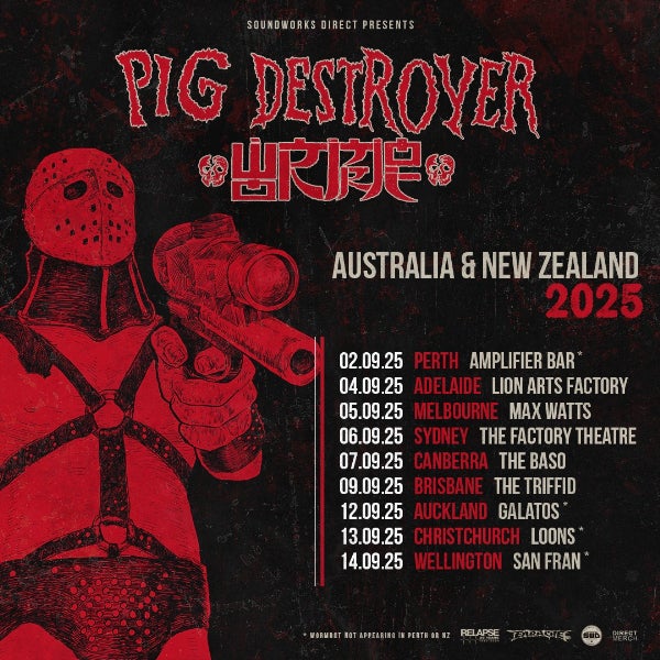 PIG DESTROYER & WORMROT AUSTRALIA & NEW ZEALAND 2025