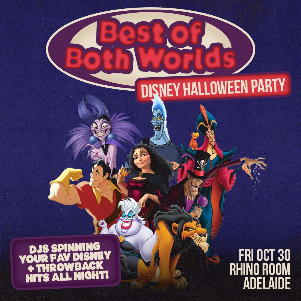 Best of Both Worlds: Halloween Party - Adelaide live at Rhino Room - Concert poster