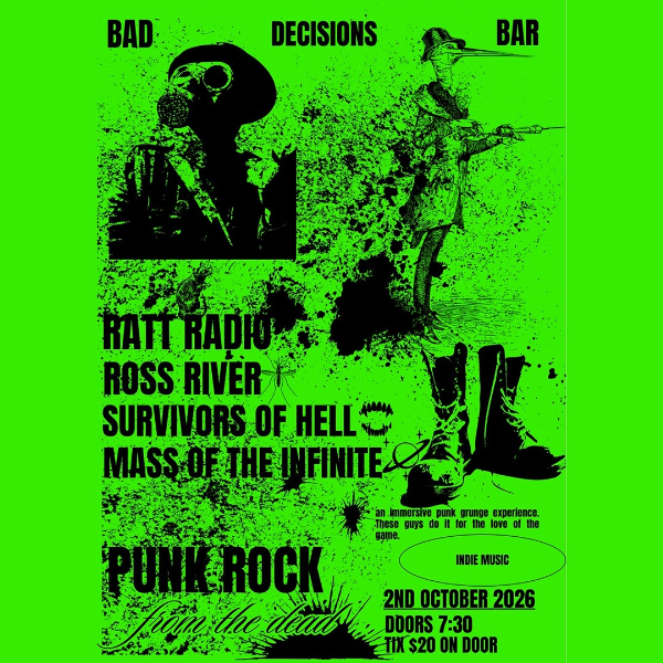 Punk Rock From The Dead live at Bad Decisions Bar - Concert poster