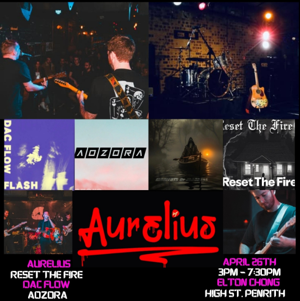 Aurelius - Live at the Elton Chong live at Elton chong in Penrith  on April 26, 2026 - Concert poster