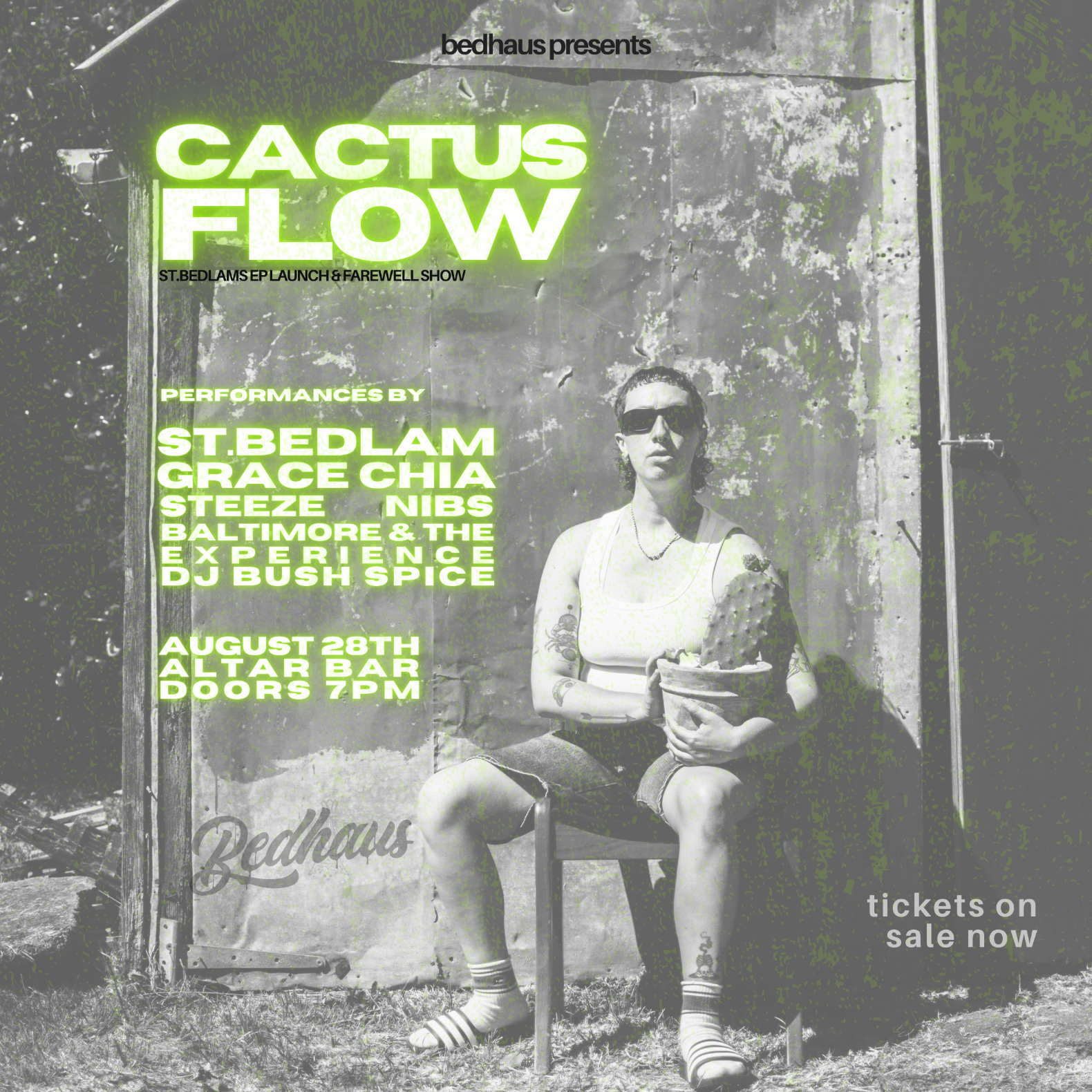 St.Bedlam - Cactus Flow EP Launch live at Altar Bar - Concert poster