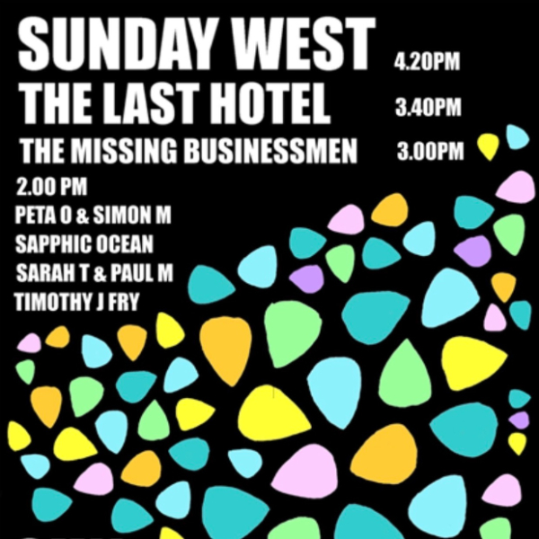 SUNDAY WEST: THE LAST HOTEL & THE MISSING BUSINESS MEN live at Kindred Bandroom in Footscray on March 15, 2026 - Concert poster