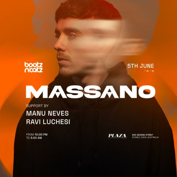 Massano ( Drumcode / Afterlife) - Sydney at Plaza Hotel Sydney