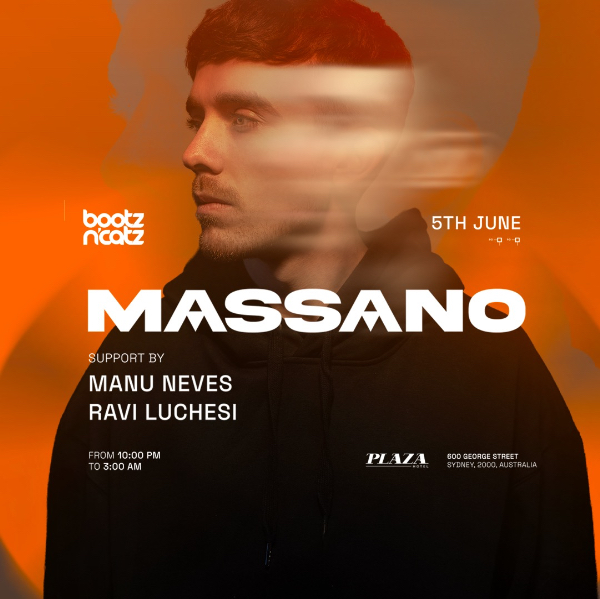 Massano ( Drumcode / Afterlife) - Sydney live at Plaza Hotel Basement in Sydney on June 05, 2026 - Concert poster