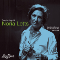 Noria Letts "La Musique" live at Lazybones Lounge Restaurant & Bar - Concert poster