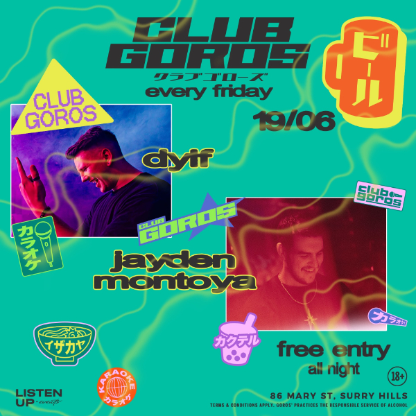 ★ CLUB GOROS ★ JUNE 19 ★ live at GOROS - Concert poster