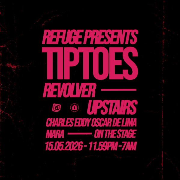 Tiptoes (UK) — Refuge Recordings live at Revolver Nightclub - Concert poster