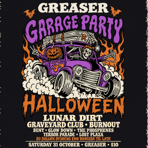 Greaser Garage Party - Halloween! live at Greaser Bar - Concert poster