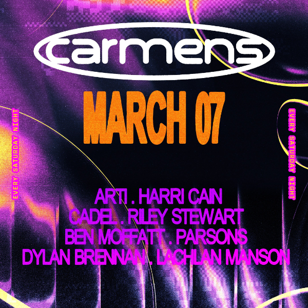 Carmens 7th of march live at Miranda Hotel in Miranda on March 07, 2026 - Concert poster