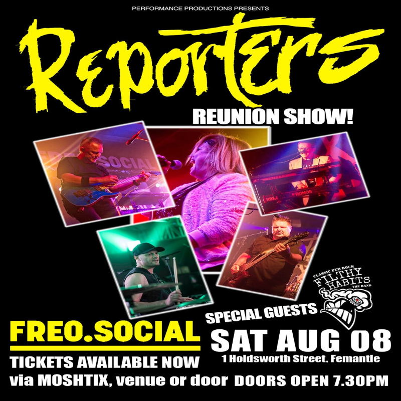 The Reporters Reunion Show live at Freo.Social - Concert poster