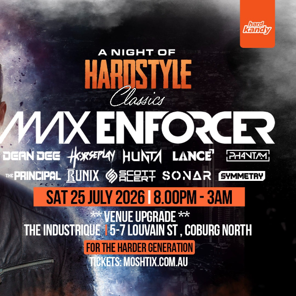 Max Enforcer - A Night of Hardstyle Classics live at The Industrique - Concert poster