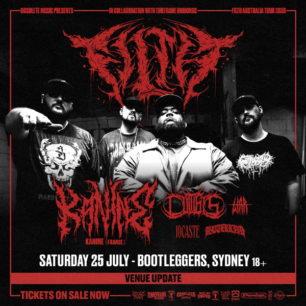 Filth (US) Australian Tour live at Bootleggers - Concert poster